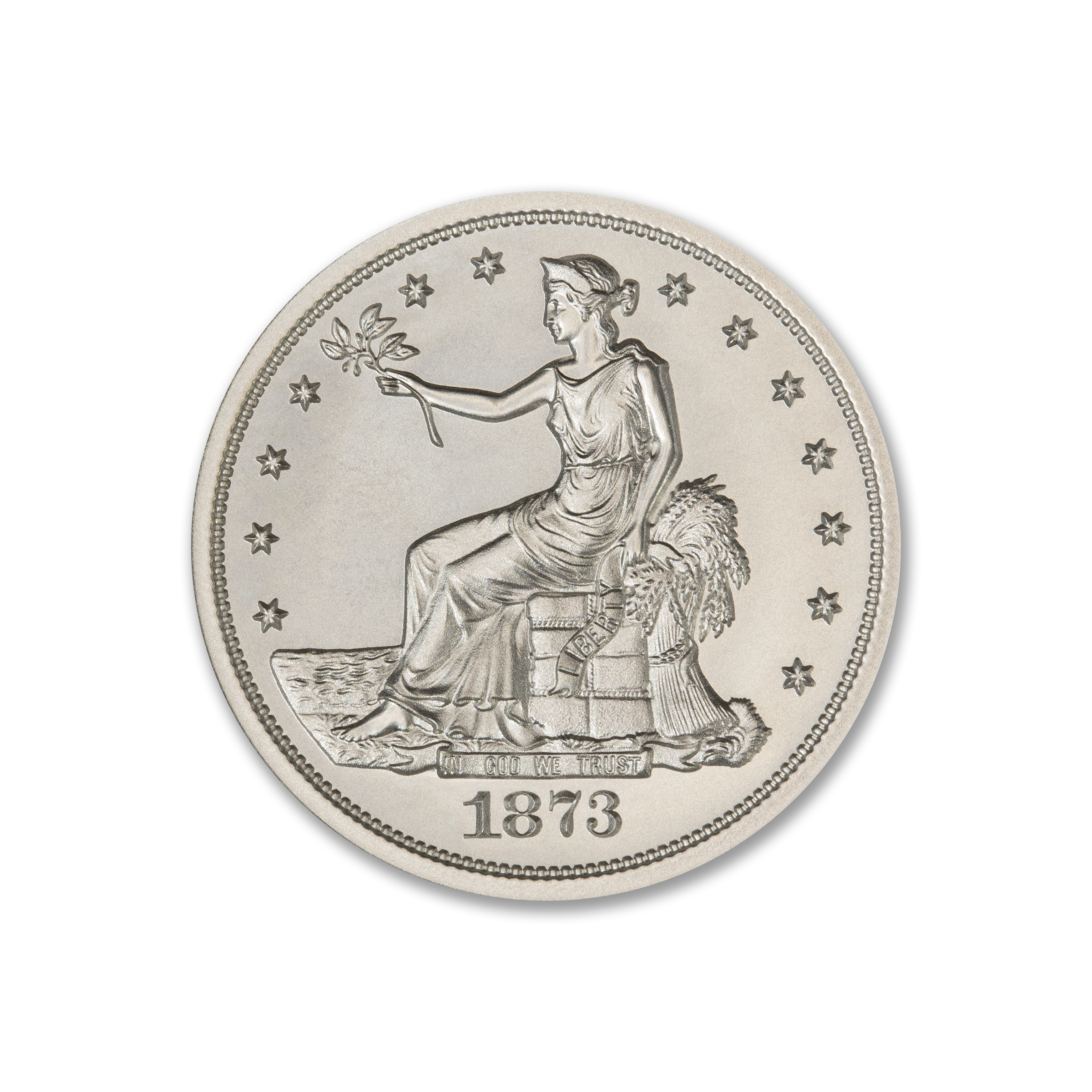 1873 CC TRADE DOLLAR TRIBUTE -  2 TROY OUNCES - 39MM - Image 2