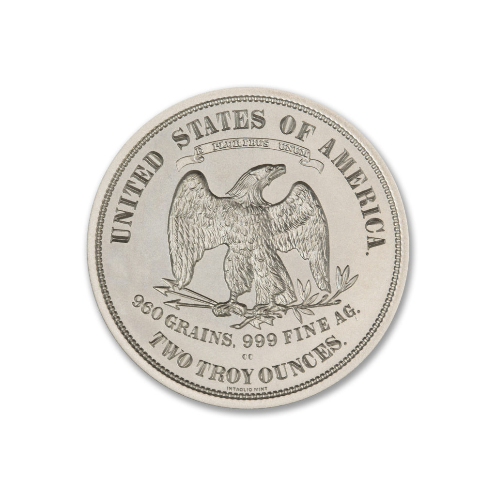 1873 CC TRADE DOLLAR TRIBUTE - 2 TROY OUNCES - 39MM