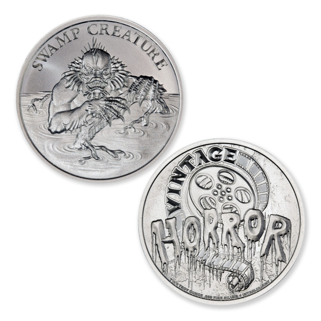 SWAMP CREATURE - VINTAGE HORROR SERIES - 2 TROY OUNCE - 39MM