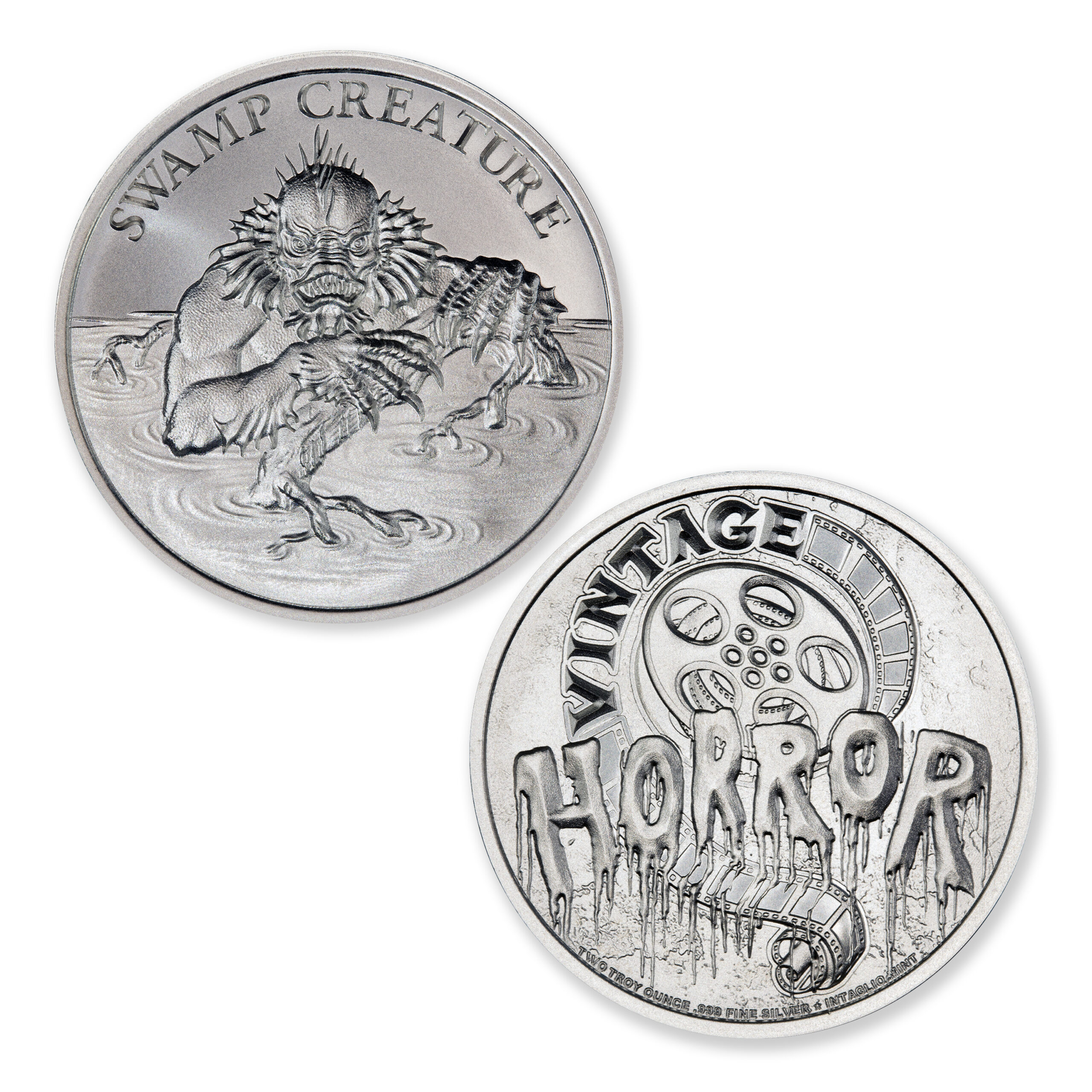 SWAMP CREATURE - VINTAGE HORROR SERIES - 2 TROY OUNCE -  39MM - Image 1