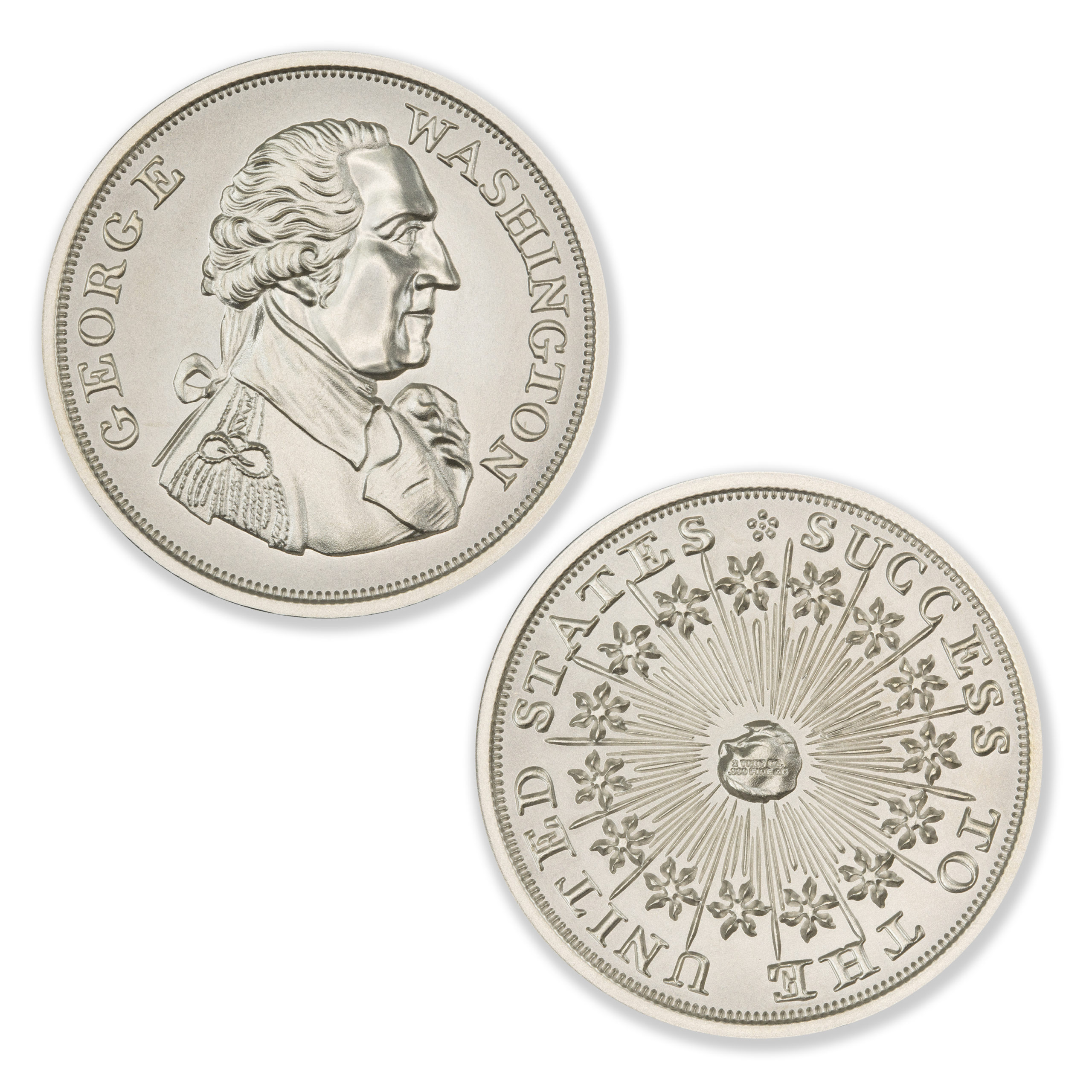WASHINGTON SUCCESS MEDAL - 2 TROY OUNCE - 39MM - Image 1