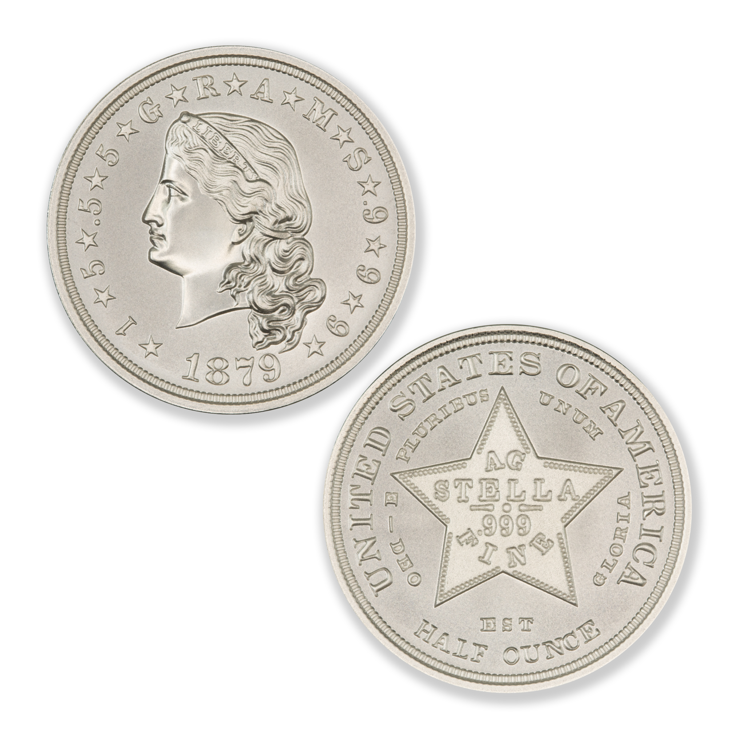 STELLA FLOWING HAIR - 1/2 TROY OUNCE - 30MM - Image 1