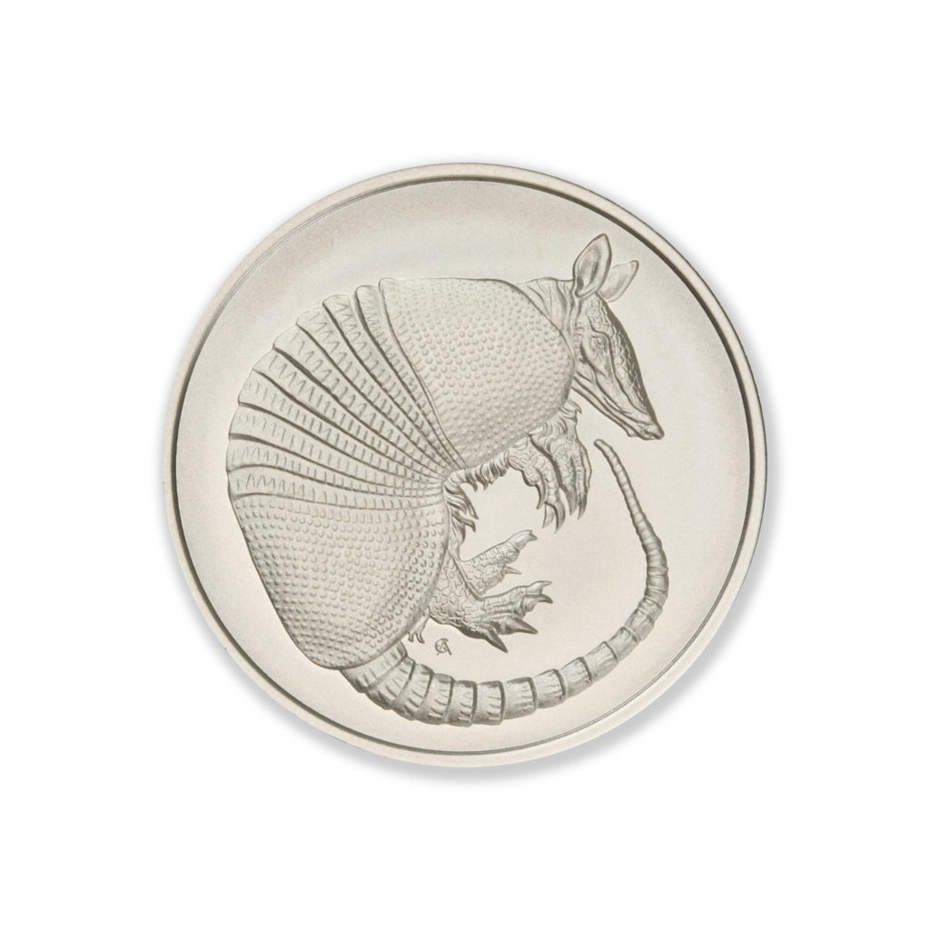 DON'T MESS WITH TEXAS SERIES / ARMADILLO – 2 TROY OUNCE – 39MM