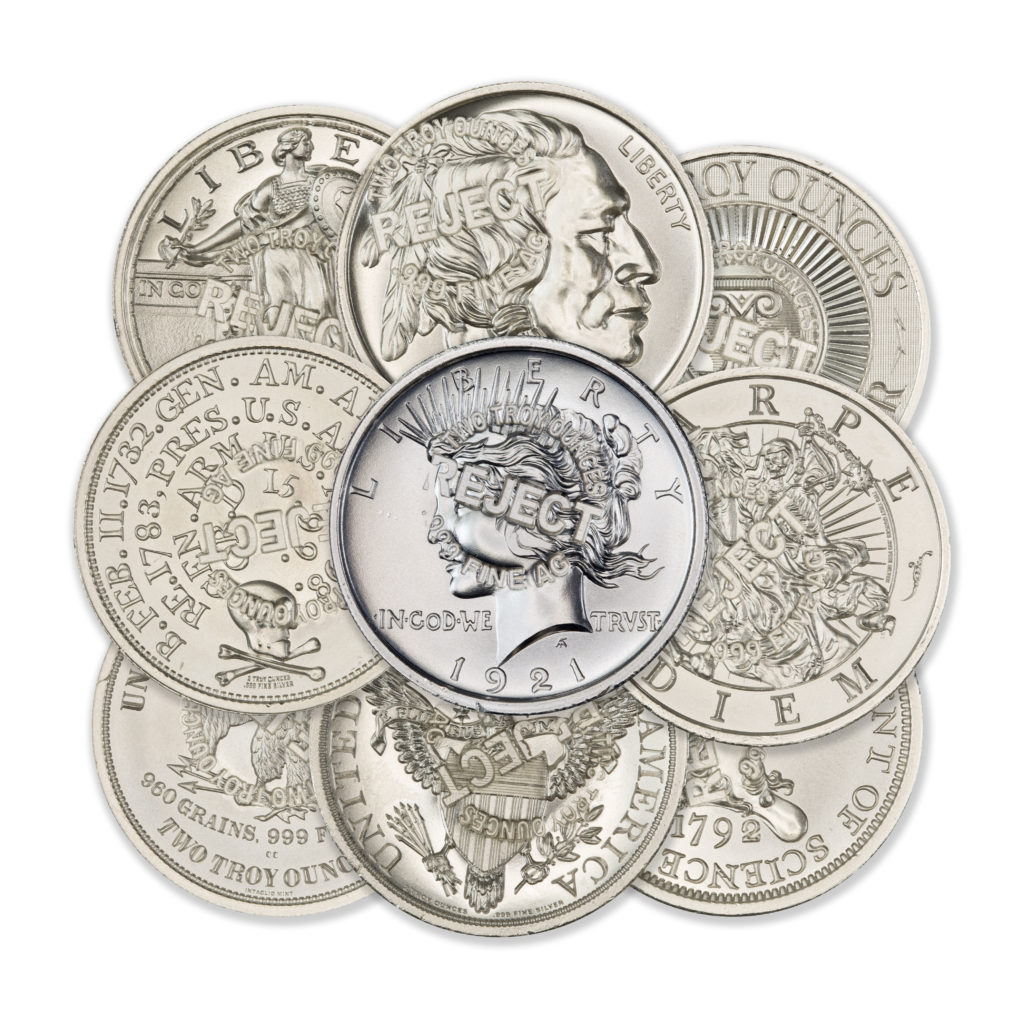 2 TROY OUNCE - 39MM & 50MM - REJECT
