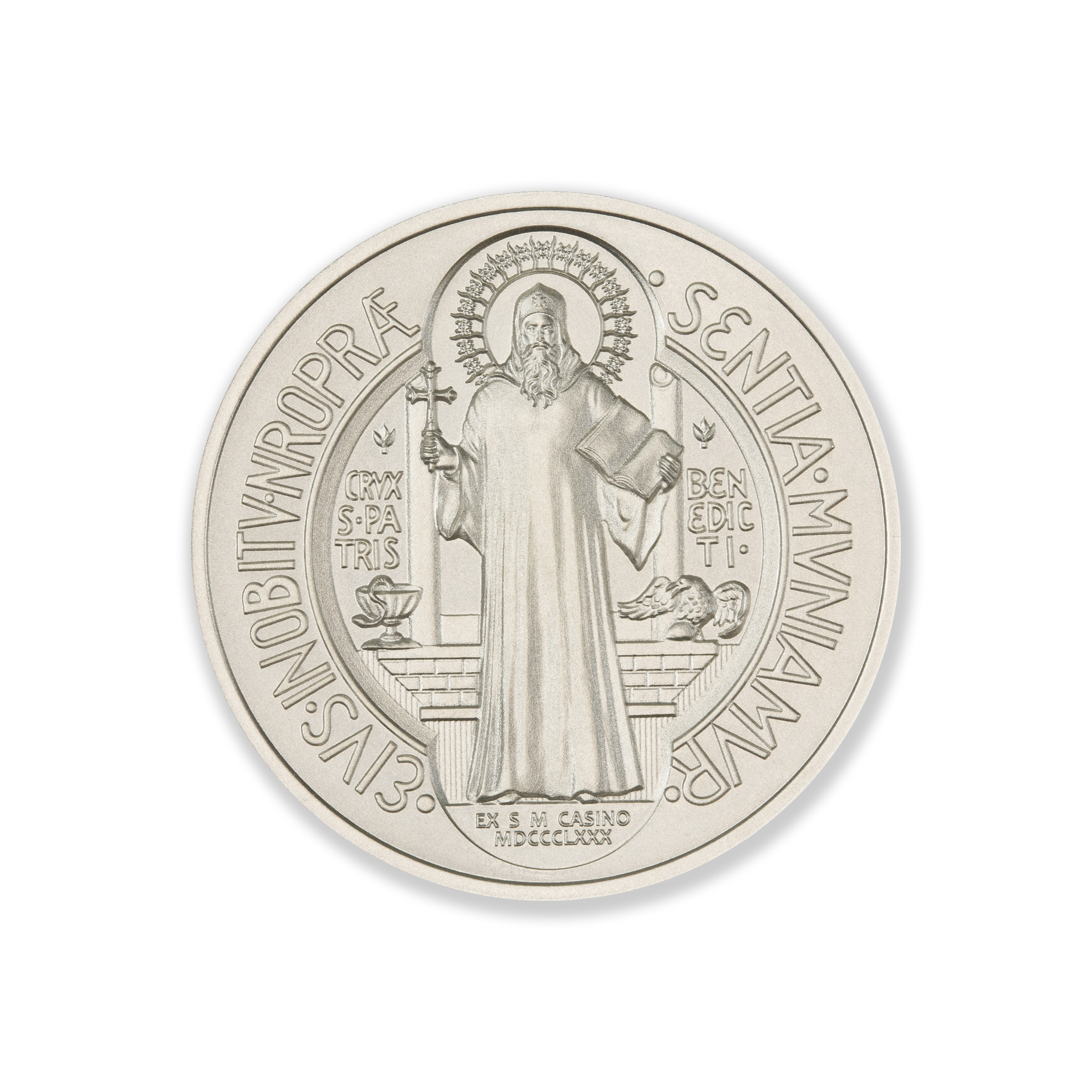 THE SAINT BENEDICT MEDAL  – 2 TROY OUNCE – 39MM - Image 1