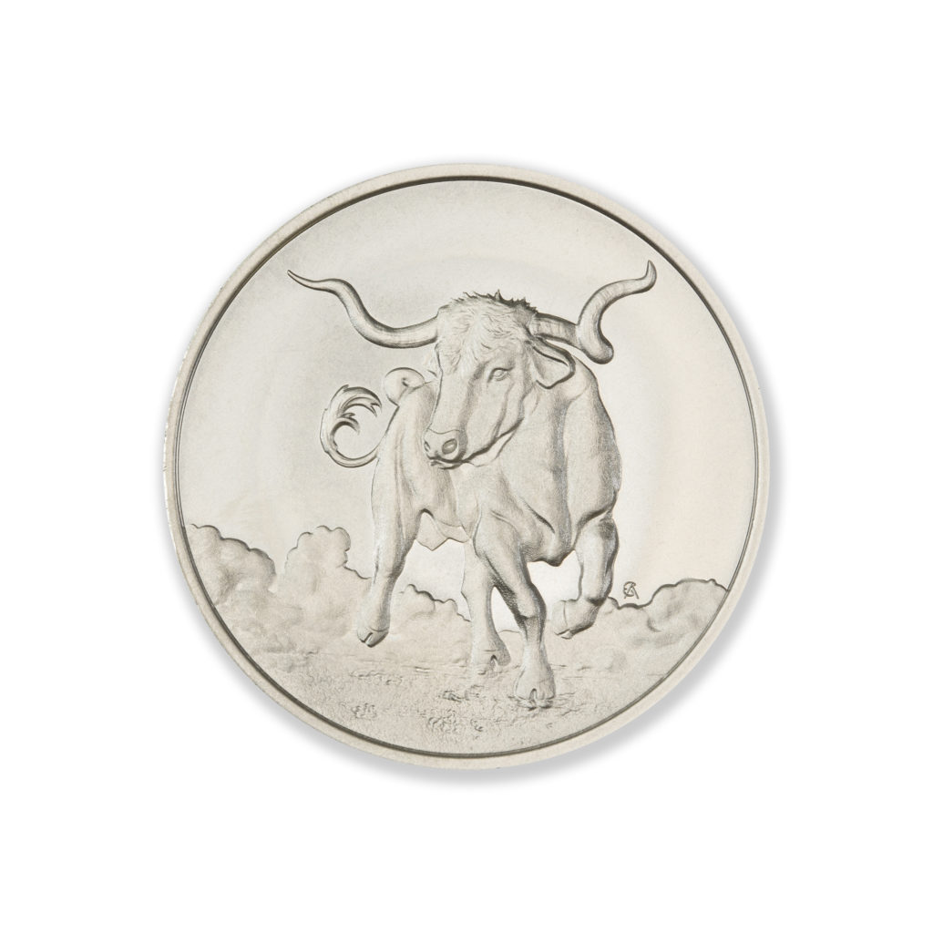 DON'T MESS WITH TEXAS SERIES / LONGHORN – 2 TROY OUNCE – 39MM