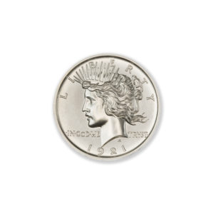 1921 HIGH RELIEF PEACE DOLLAR TRIBUTE - 1 TROY OUNCE - 30MM