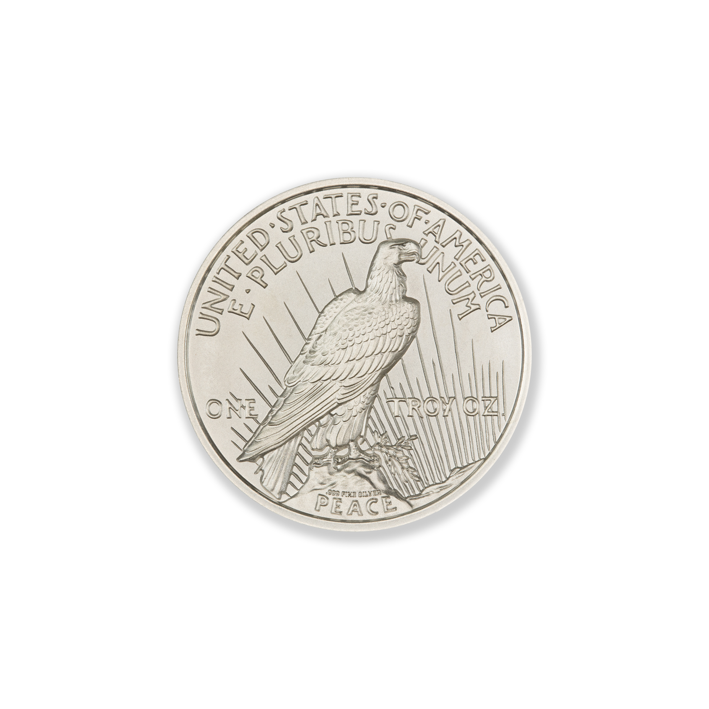 1921 HIGH RELIEF PEACE DOLLAR TRIBUTE - 1 TROY OUNCE - 30MM - Image 3