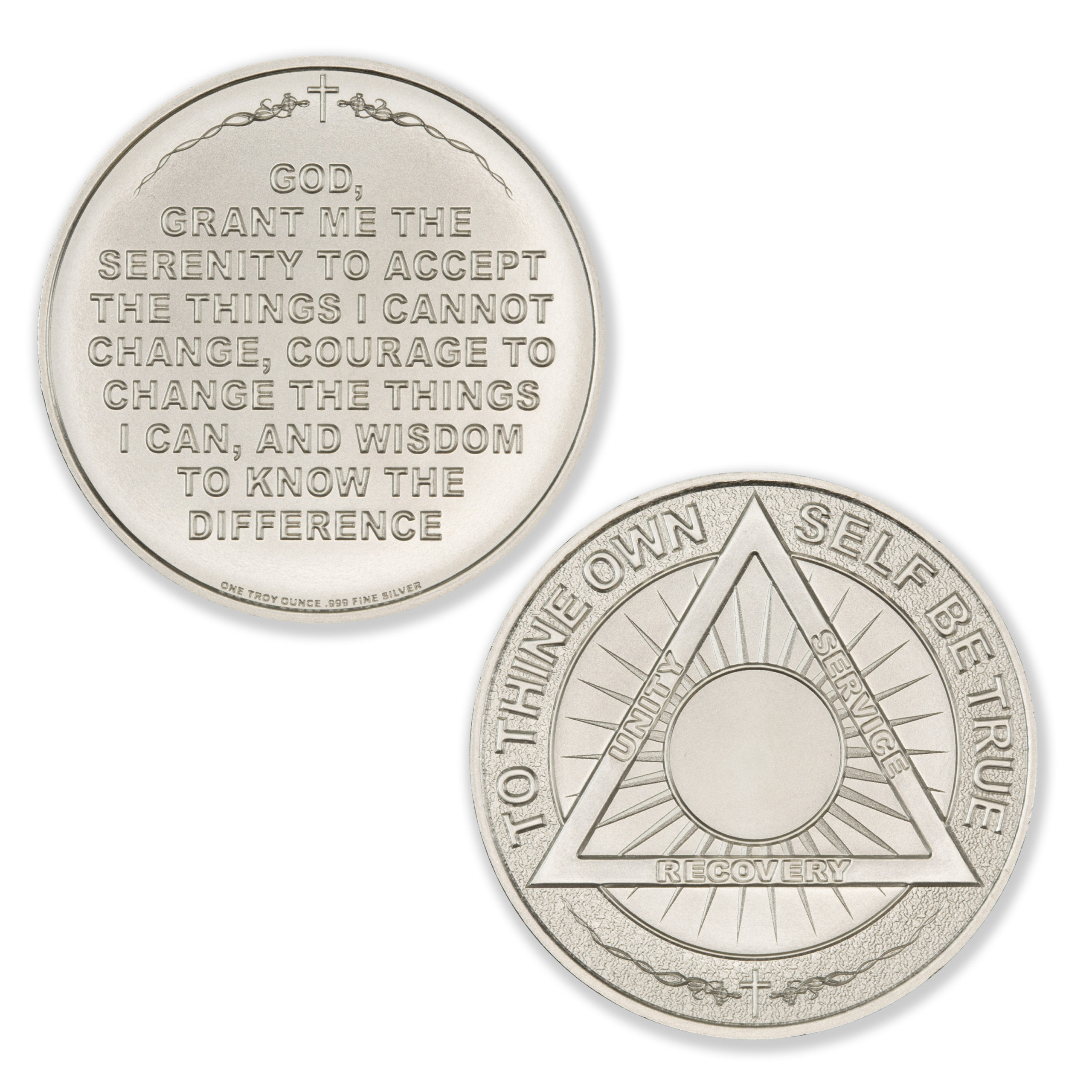 SOBRIETY COIN - 1 TROY OUNCE - 39MM - Image 1
