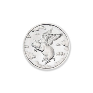 FRACTIONAL - WHEN PIGS FLY - ONE HALF OUNCE - .999 FINE SILVER - 30MM
