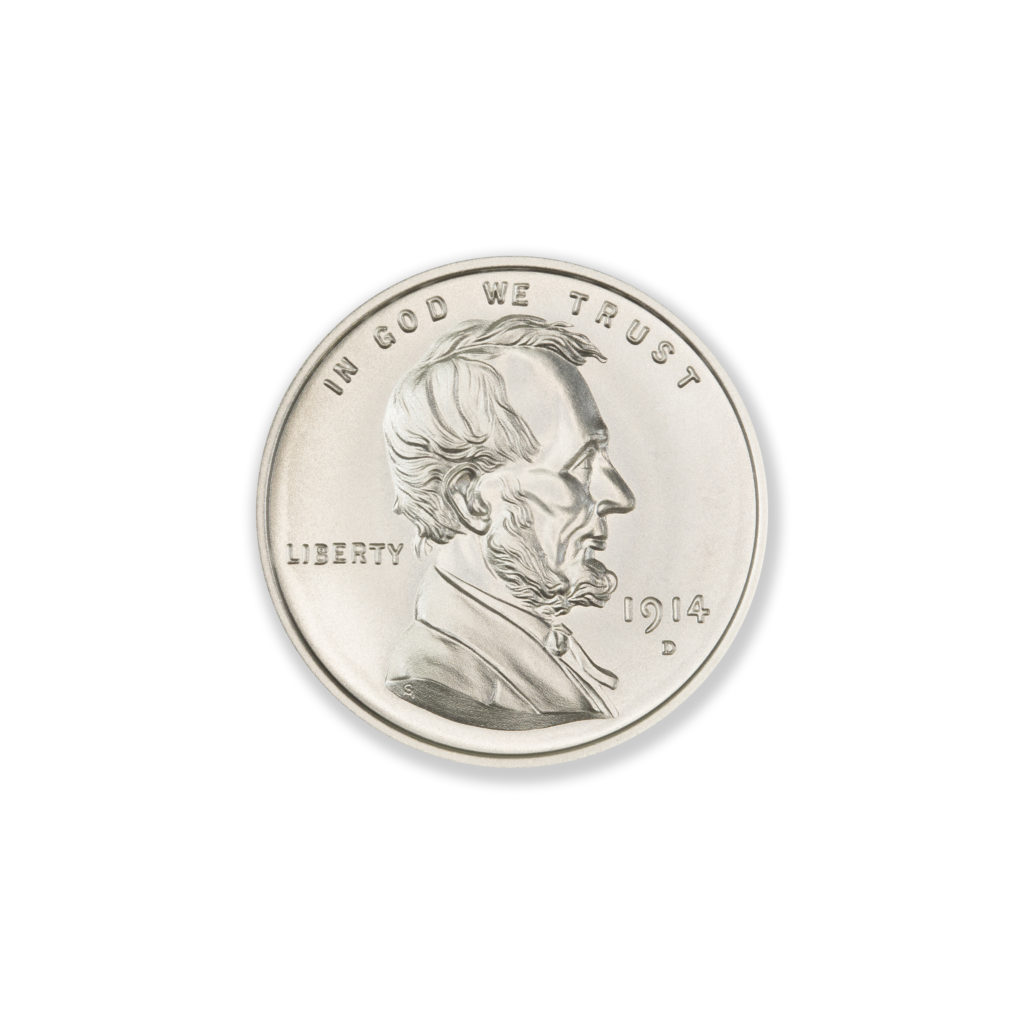 1914-D LINCOLN CENT TRIBUTE - 1 TROY OUNCE - 30MM