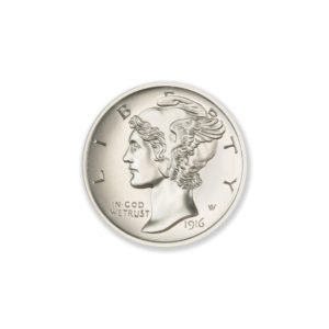 MERCURY DIME TRIBUTE - HIGH RELIEF - 1 TROY OUNCE - 30MM