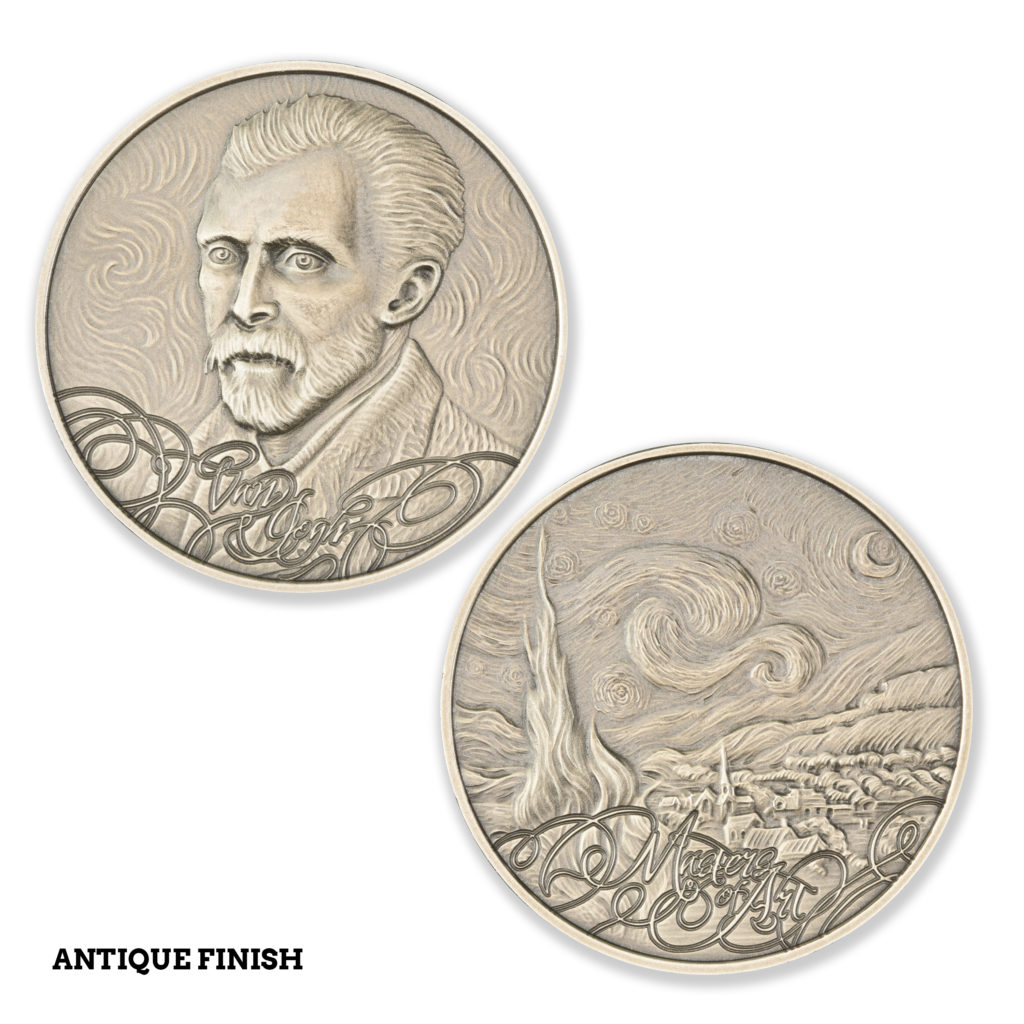 MASTERS OF ART - VINCENT VAN GOGH -1 TROY OUNCE - 39MM