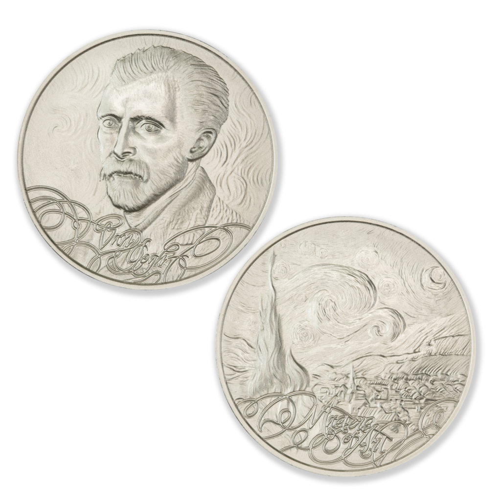 MASTERS OF ART - VINCENT VAN GOGH -1 TROY OUNCE - 39MM