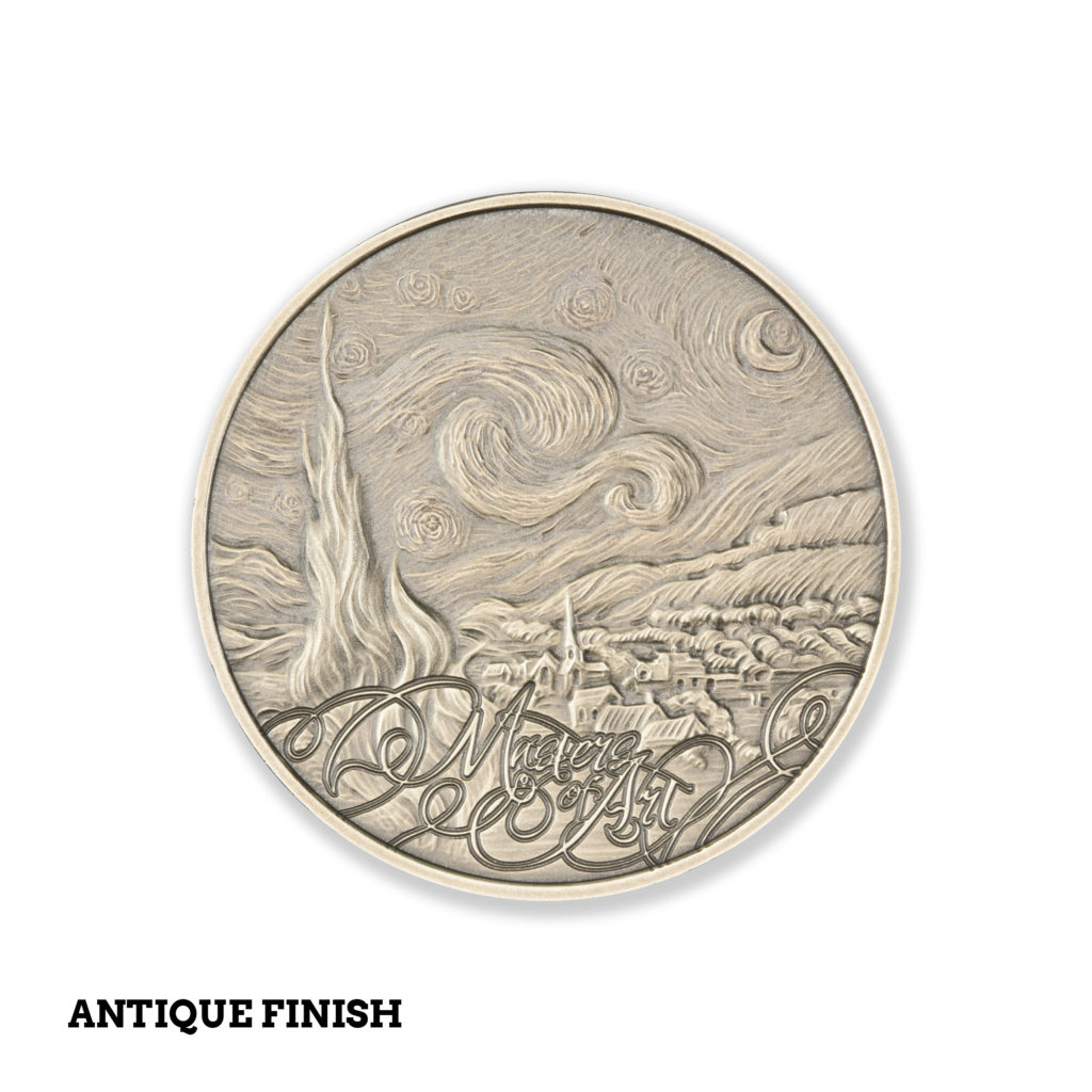 MASTERS OF ART - VINCENT VAN GOGH -1 TROY OUNCE - 39MM
