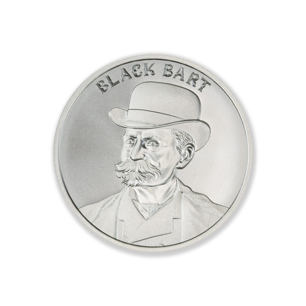 WILD WEST LEGENDS SERIES - BLACK BART – 1 TROY OUNCE – 39MM
