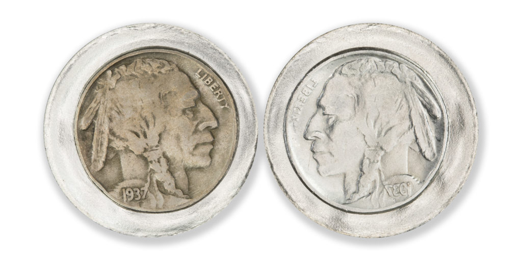 BUFFALO NICKEL FANTASY SANDWICH - 1 TROY OUNCE - 30MM