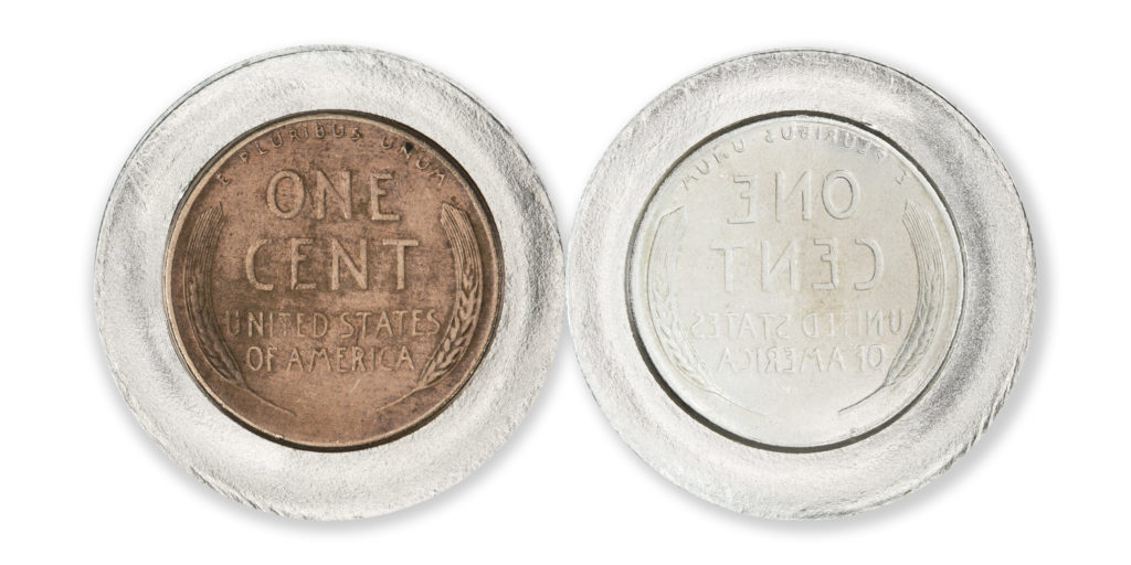1914-D LINCOLN FANTASY SANDWICH- 1 TROY OUNCE - 30MM