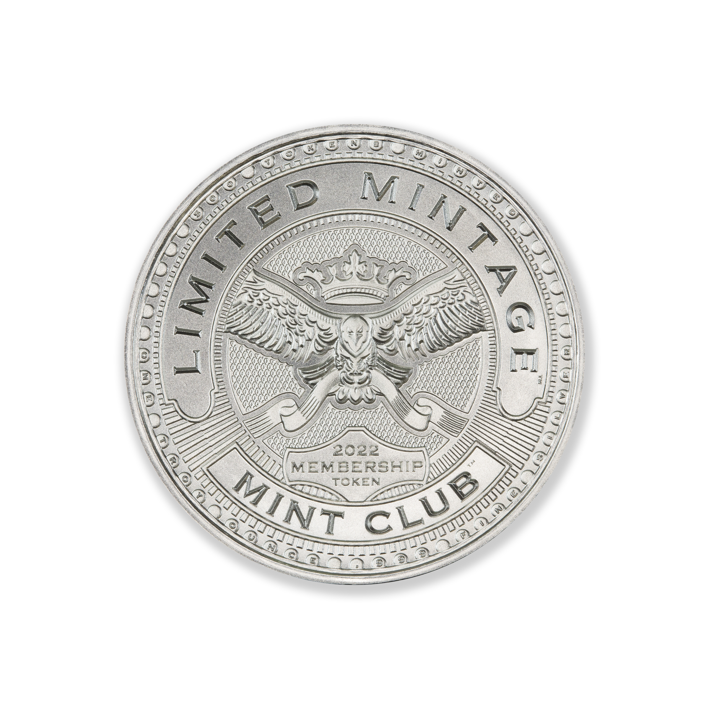 2022 - MINT CLUB ™ MEMBERSHIP TOKEN - 1 TROY OUNCE - 39MM (ONLY 500 MINTED) - Image 3