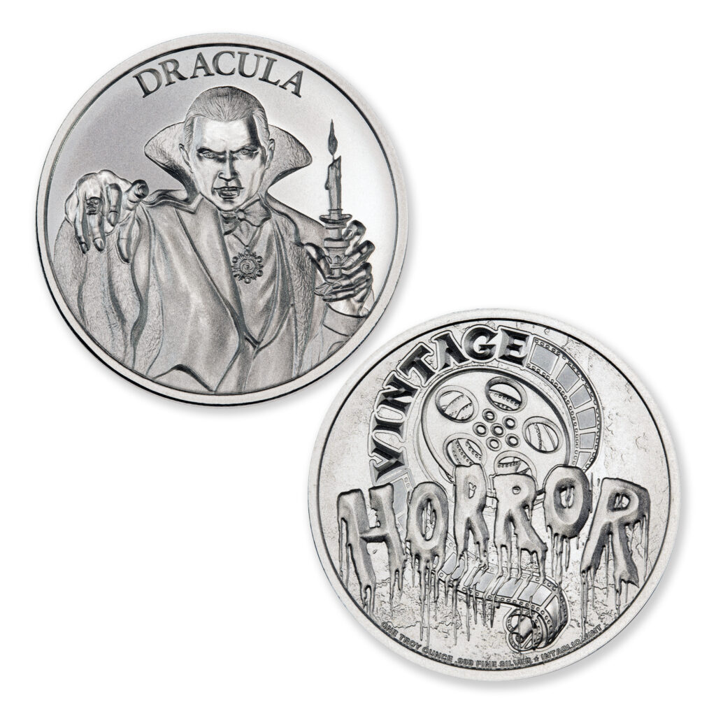 DRACULA - VINTAGE HORROR SERIES - 1 TROY OUNCE - 39MM