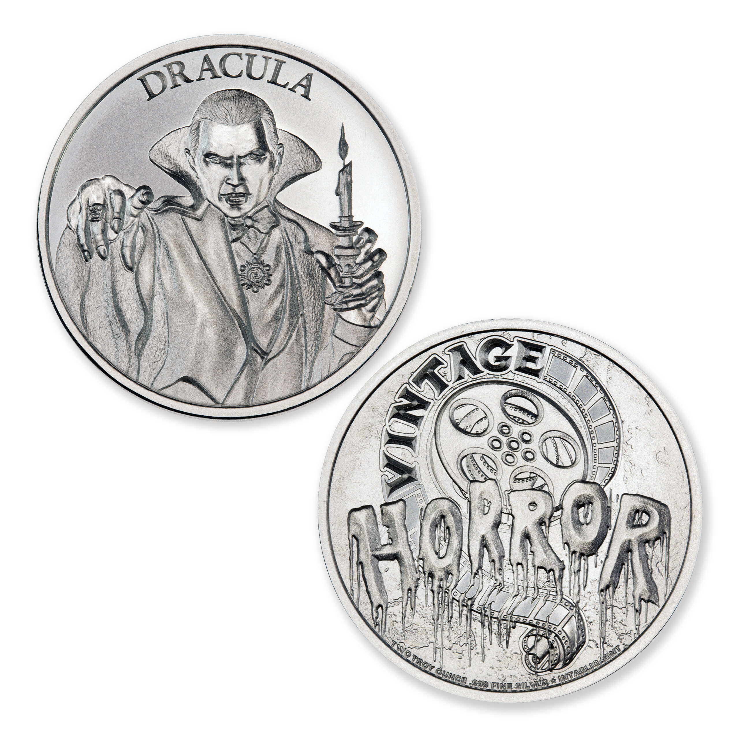 DRACULA - VINTAGE HORROR SERIES - 2 TROY OUNCE - 39MM - Image 1
