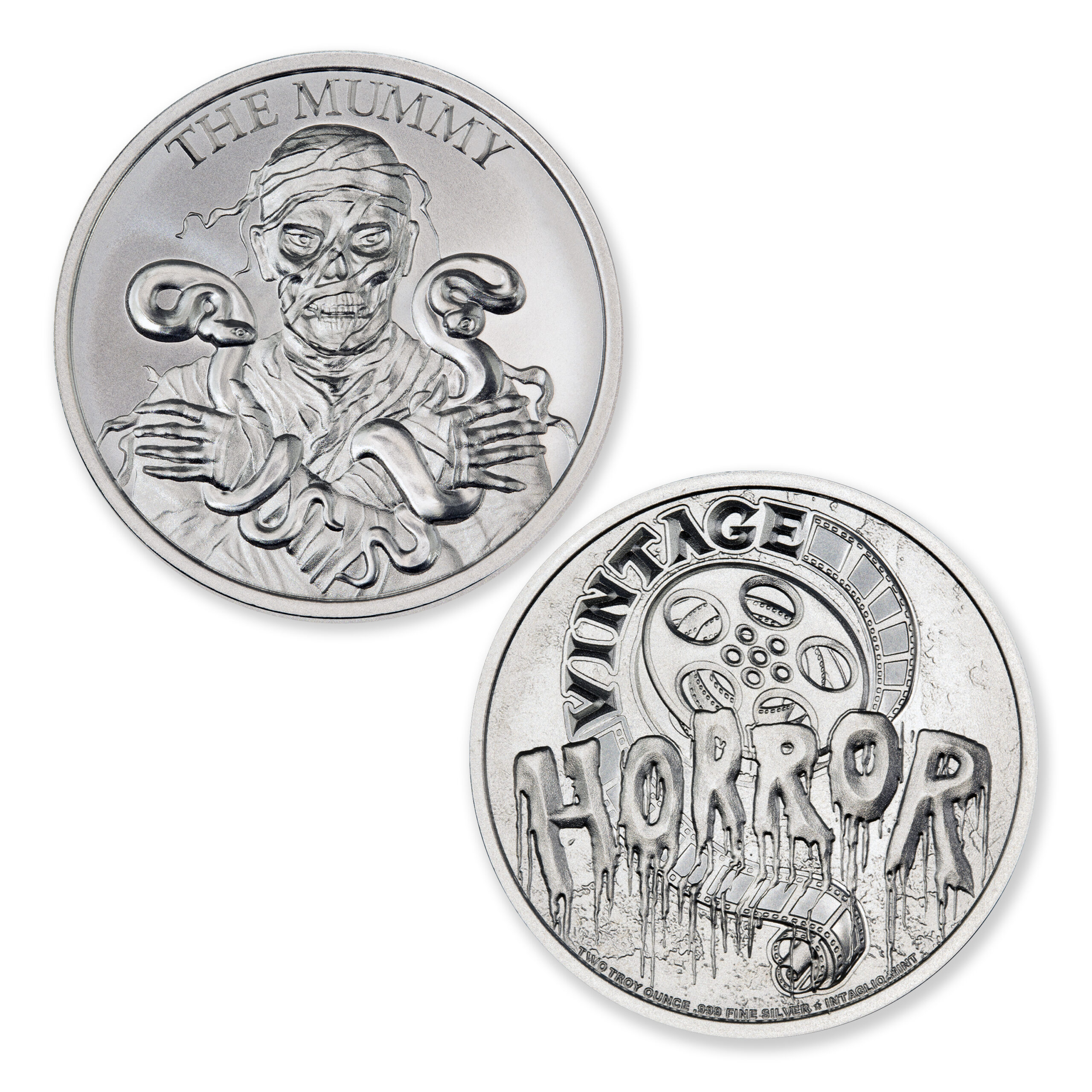 THE MUMMY - VINTAGE HORROR SERIES - 2 TROY OUNCE - 39MM - Image 1