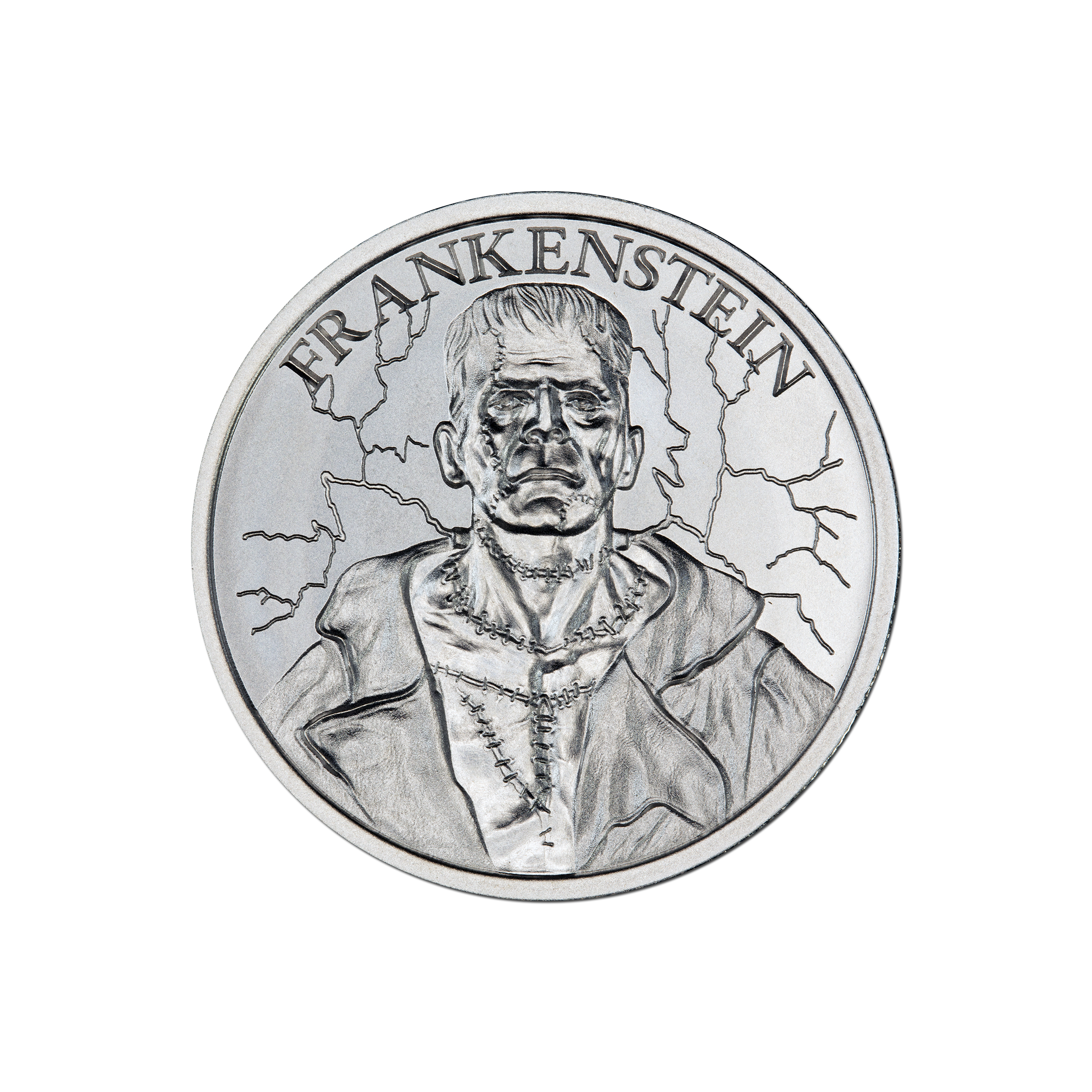 FRANKENSTEIN - VINTAGE HORROR SERIES - 2 TROY OUNCE - 39MM - Image 2