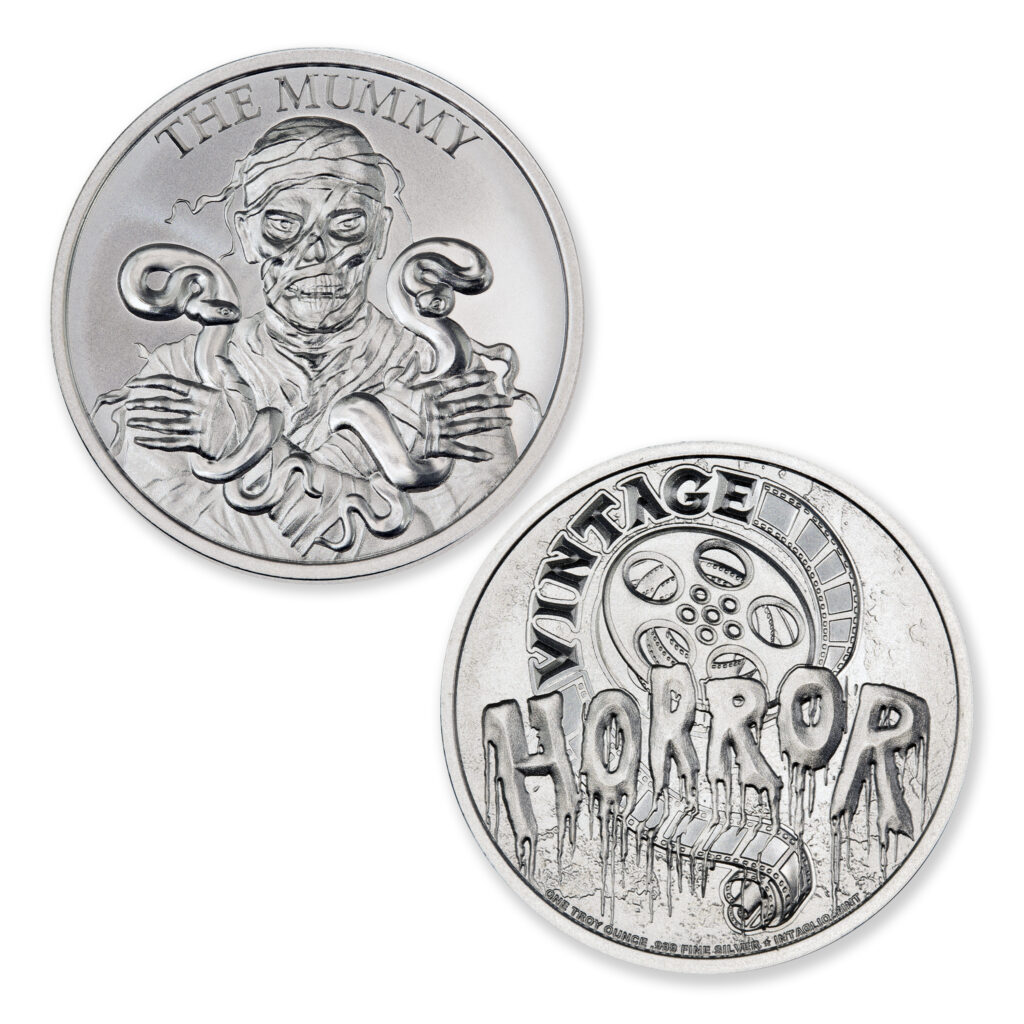 THE MUMMY - VINTAGE HORROR SERIES - 1 TROY OUNCE - 39MM