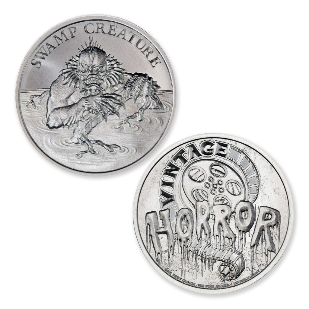 SWAMP CREATURE - VINTAGE HORROR SERIES - 1 TROY OUNCE - 39MM