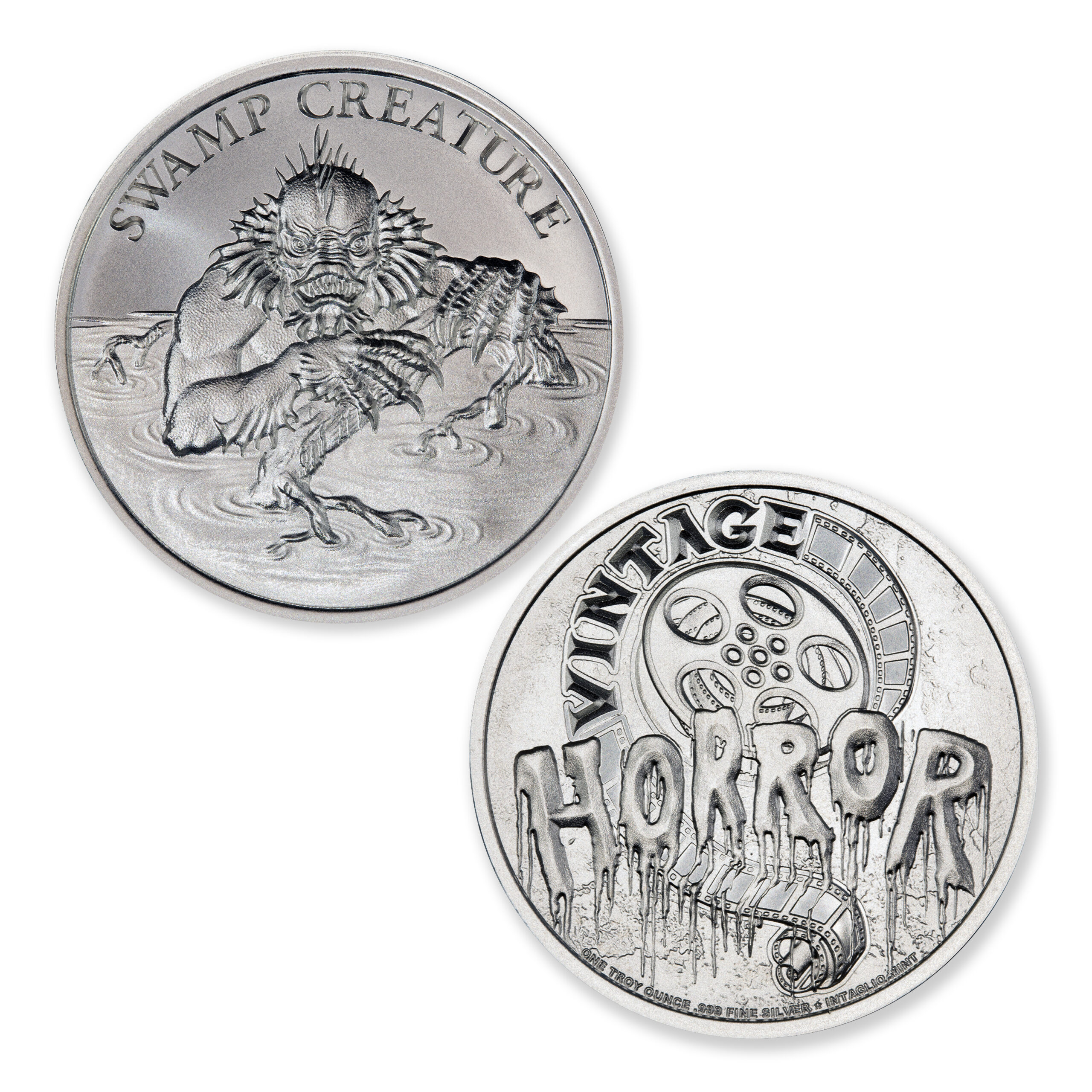 SWAMP CREATURE - VINTAGE HORROR SERIES - 1 TROY OUNCE - 39MM - Image 1
