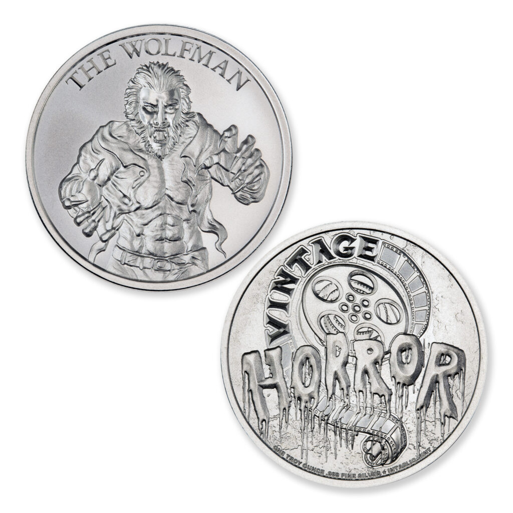 THE WOLFMAN - VINTAGE HORROR SERIES - 1 TROY OUNCE - 39MM