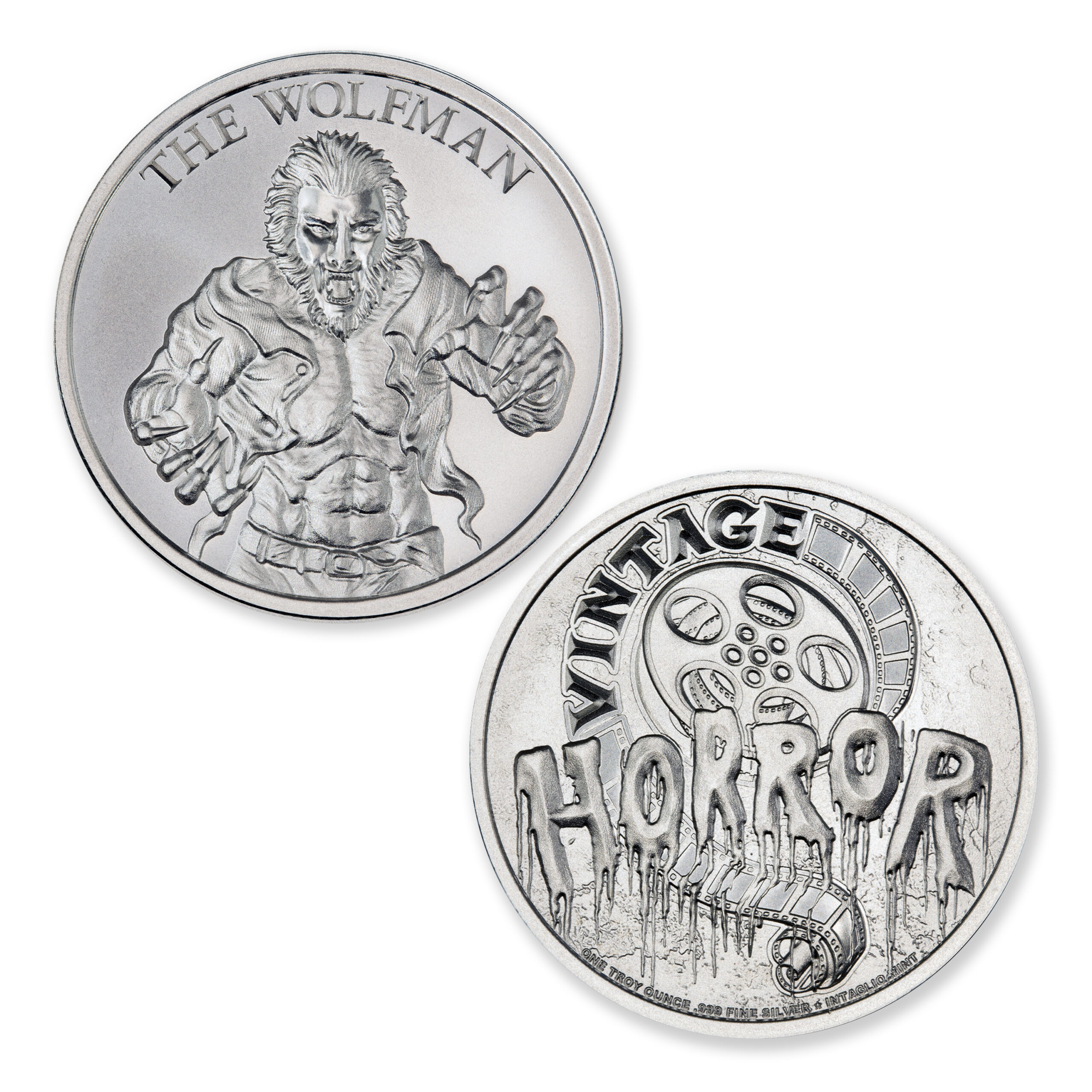 THE WOLFMAN - VINTAGE HORROR SERIES - 1 TROY OUNCE - 39MM - Image 1