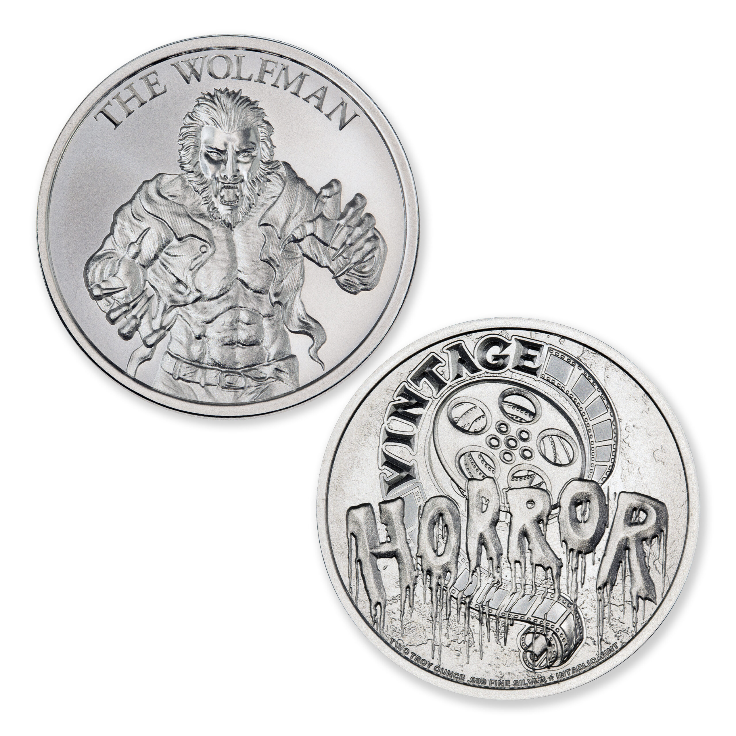 THE WOLFMAN - VINTAGE HORROR SERIES - 2 TROY OUNCE - 39MM - Image 1