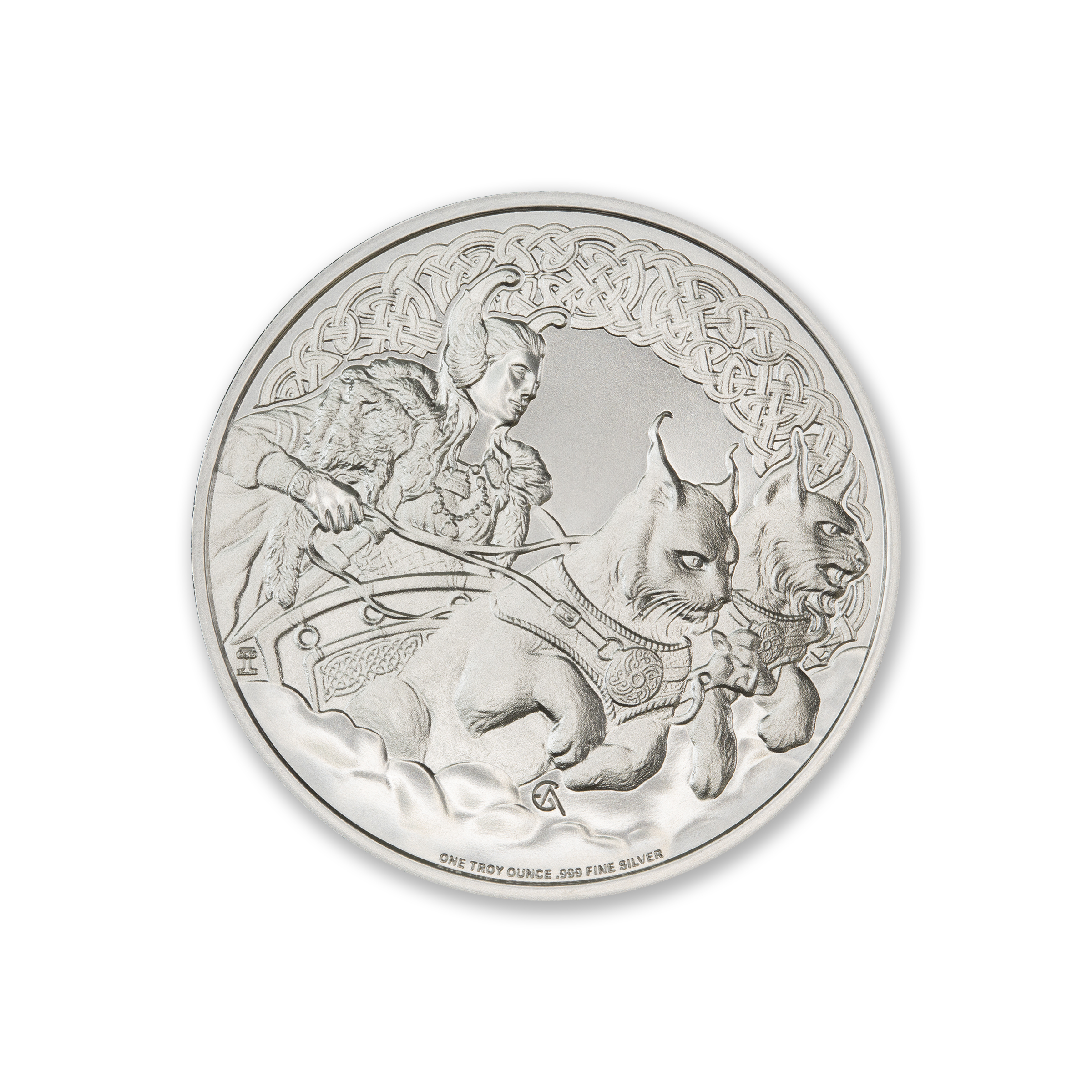 2022 NIUE $2 1OZ .999 SILVER - NORSE GOD FREYA - WORLDWIDE MINTAGE: 2,500 (IN COINSAFE CAPSULE) - Image 2