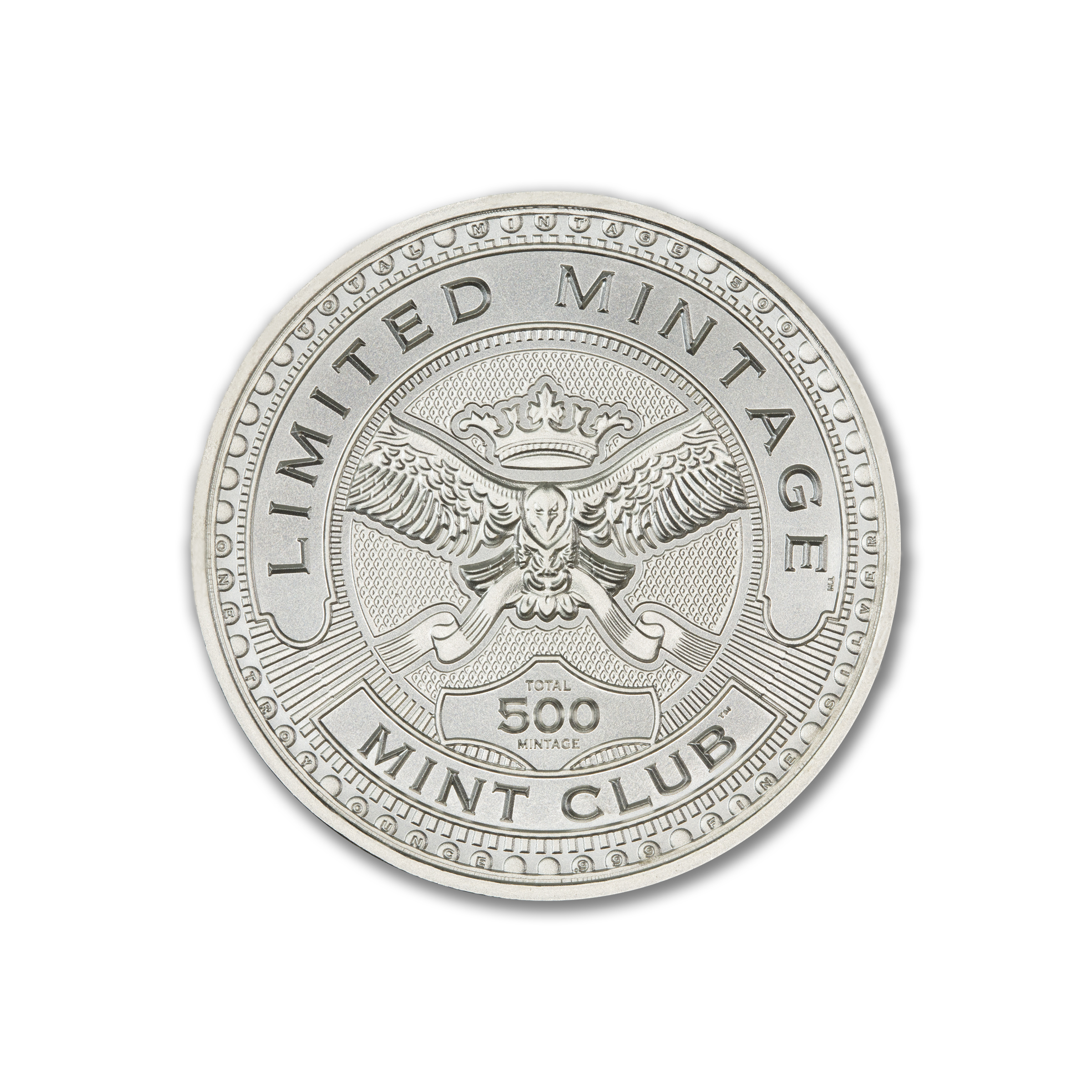 MINT CLUB #3 - 1 TROY OUNCE – 39MM (LIMITED MINTAGE: 500) IN COINSAFE CAPSULE - HAND-ENGRAVED DIE - Image 3