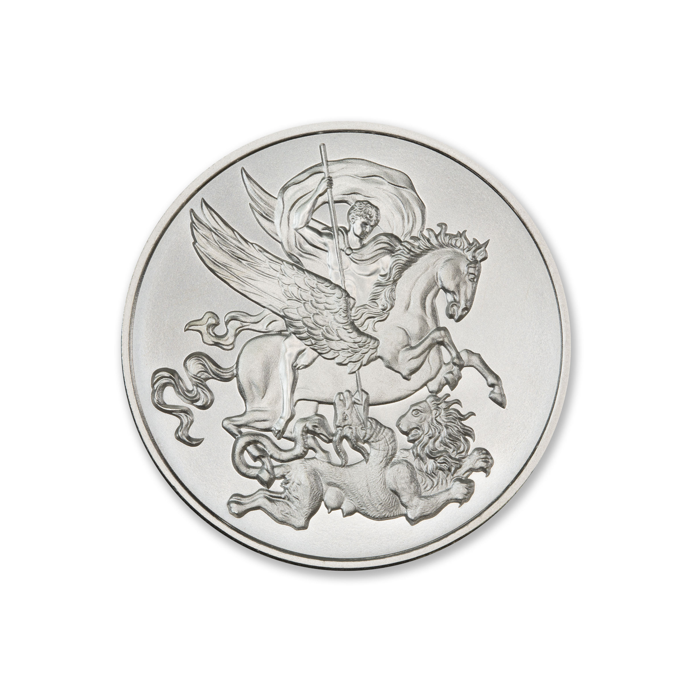 BELLEROPHON, PEGASUS - THE CHIMERA - 1 TROY OUNCE - 39MM - Image 1