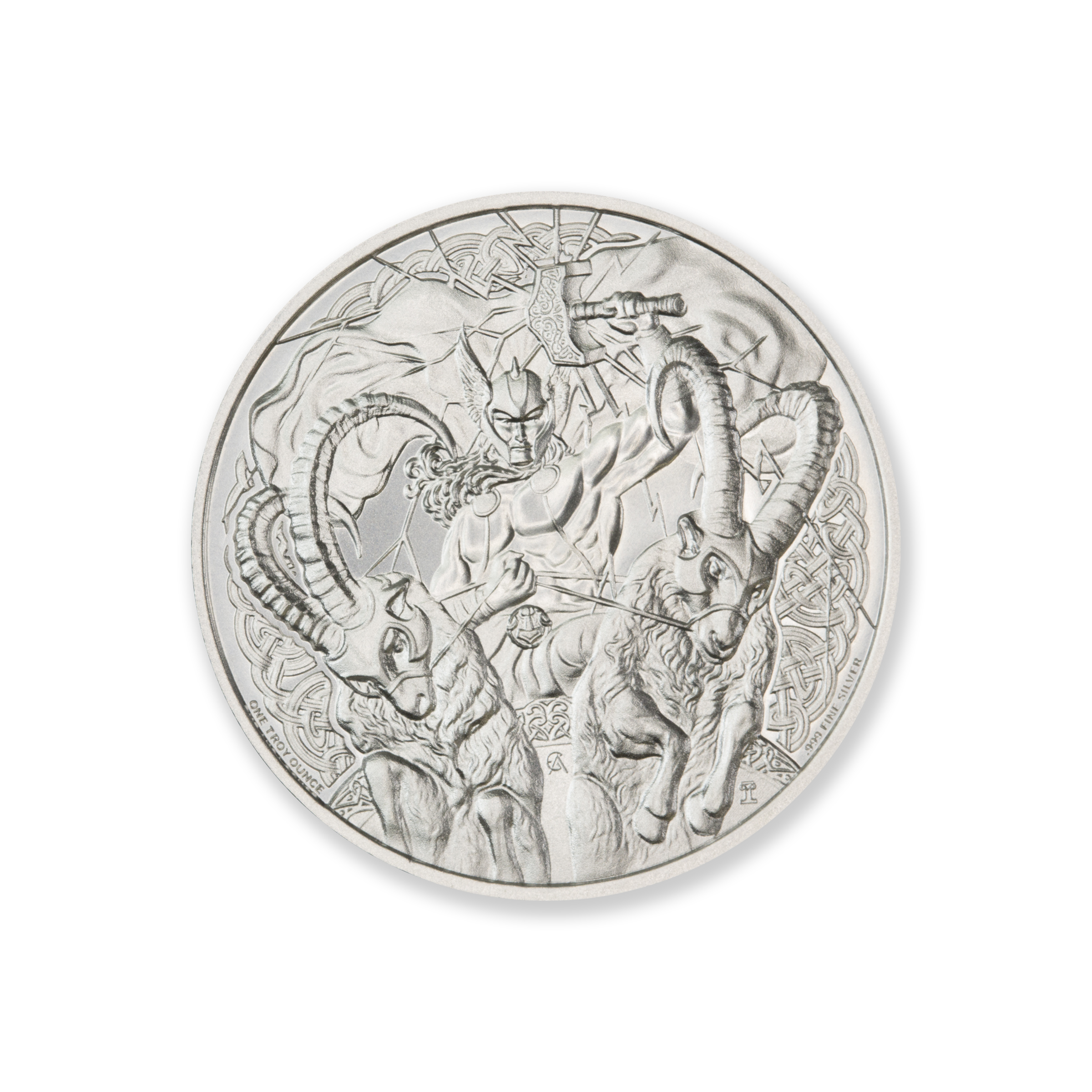 2022 NIUE $2 1OZ .999 SILVER - NORSE GOD THOR - WORLDWIDE MINTAGE: 2,500 (IN COINSAFE CAPSULE) - Image 3
