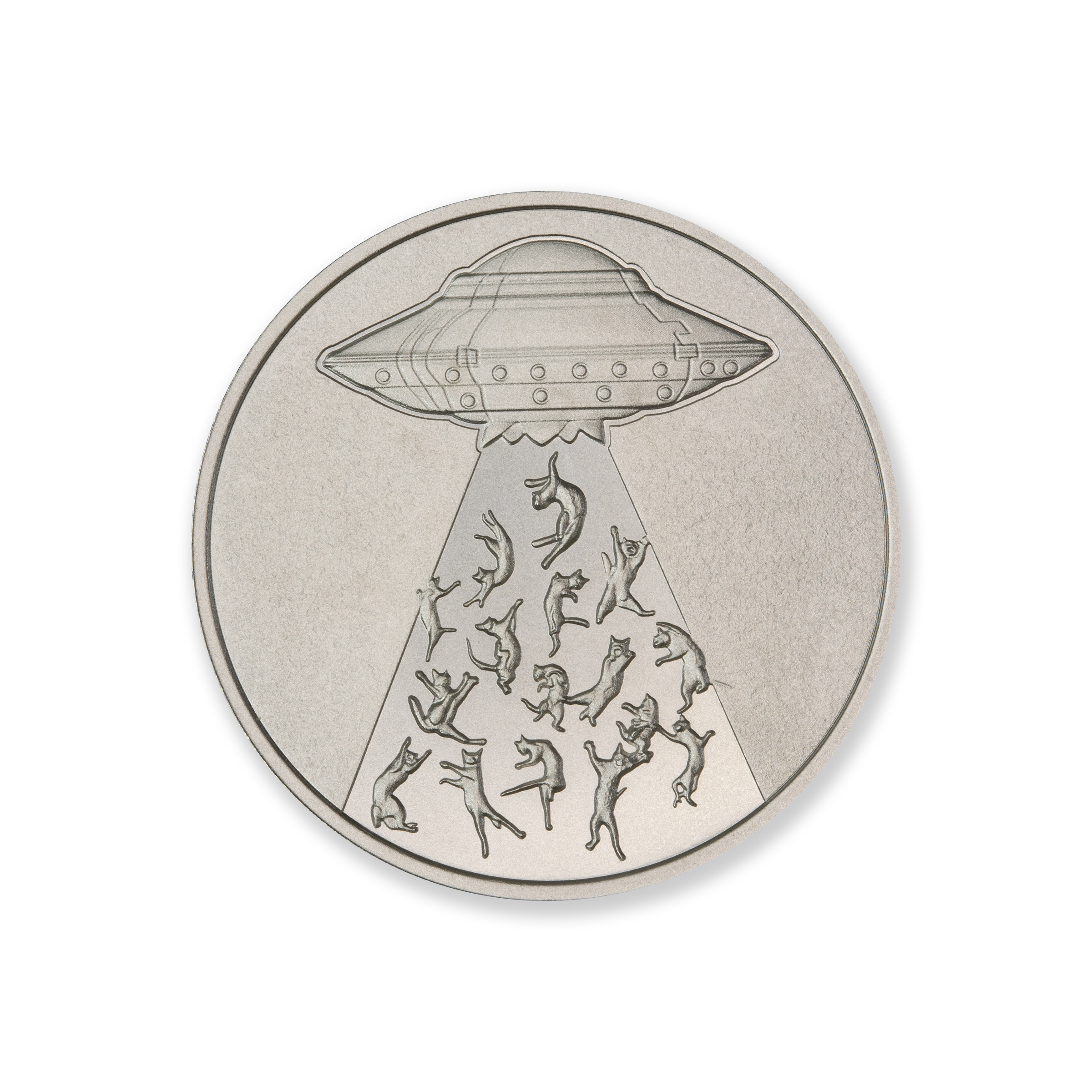 ALIEN ABDUCTION - CATS - 1 TROY OUNCE - 39MM - Image 1
