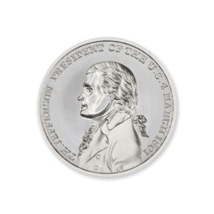 1801 THOMAS JEFFERSON INAUGURAL MEDAL TRIBUTE - 2 TROY OUNCE - 39MM