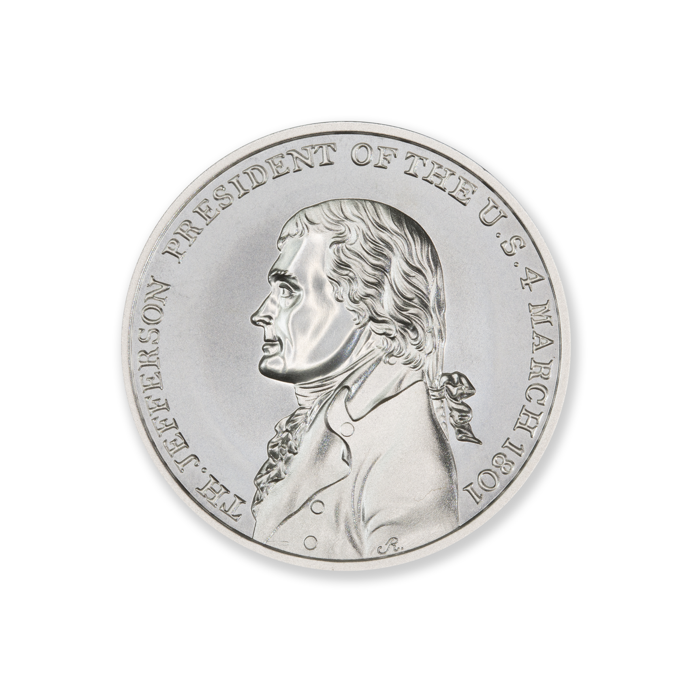 1801 THOMAS JEFFERSON INAUGURAL MEDAL TRIBUTE - 2 TROY OUNCE - 39MM - Image 2