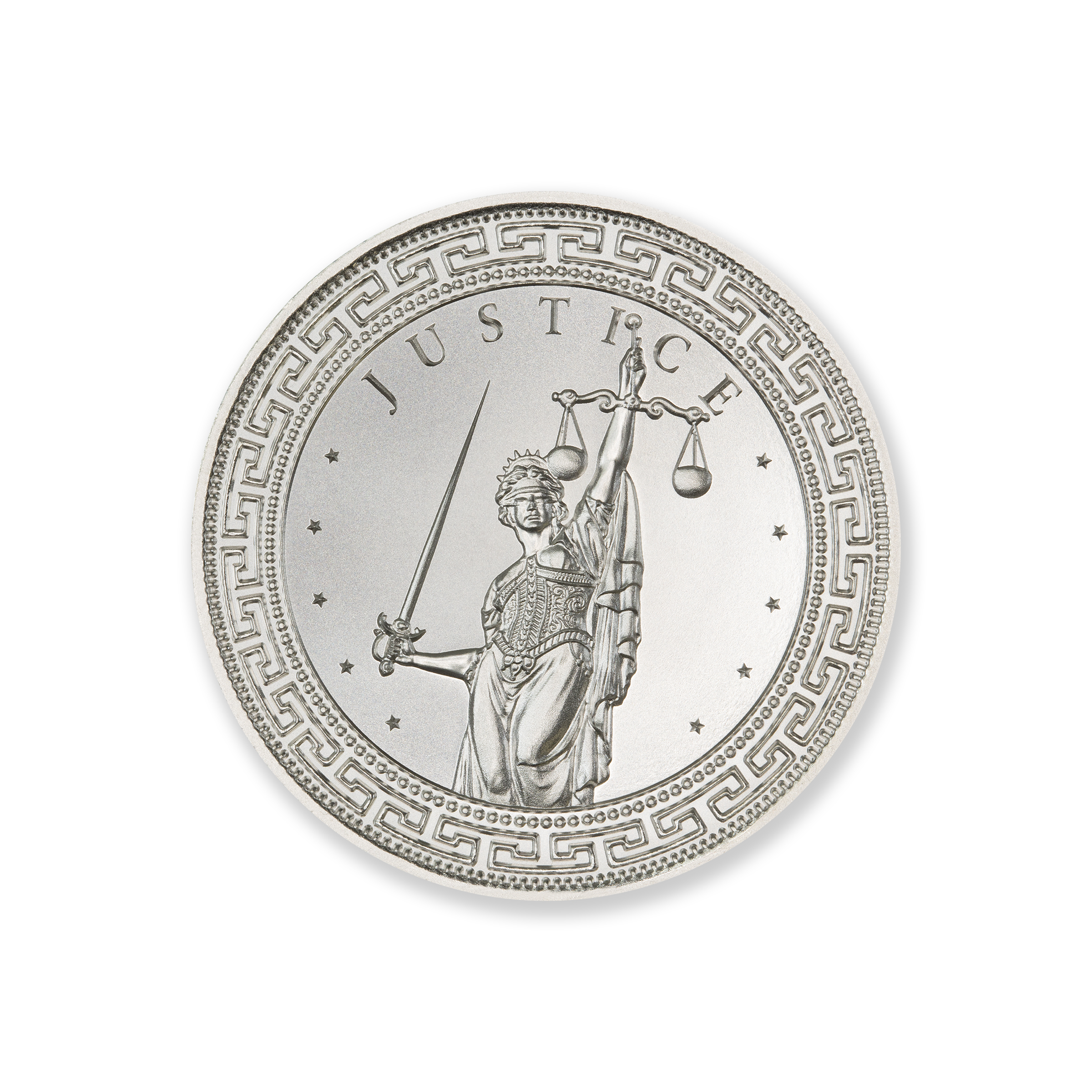 MINT CLUB #6 - 1 TROY OUNCE – 39MM (LIMITED MINTAGE: 500) IN COINSAFE CAPSULE - JUSTICE - Image 3