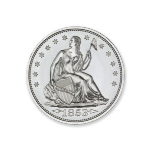 1853 SEATED LIBERTY ARROWS & RAYS TRIBUTE  - 2 TROY OUNCE - 39MM