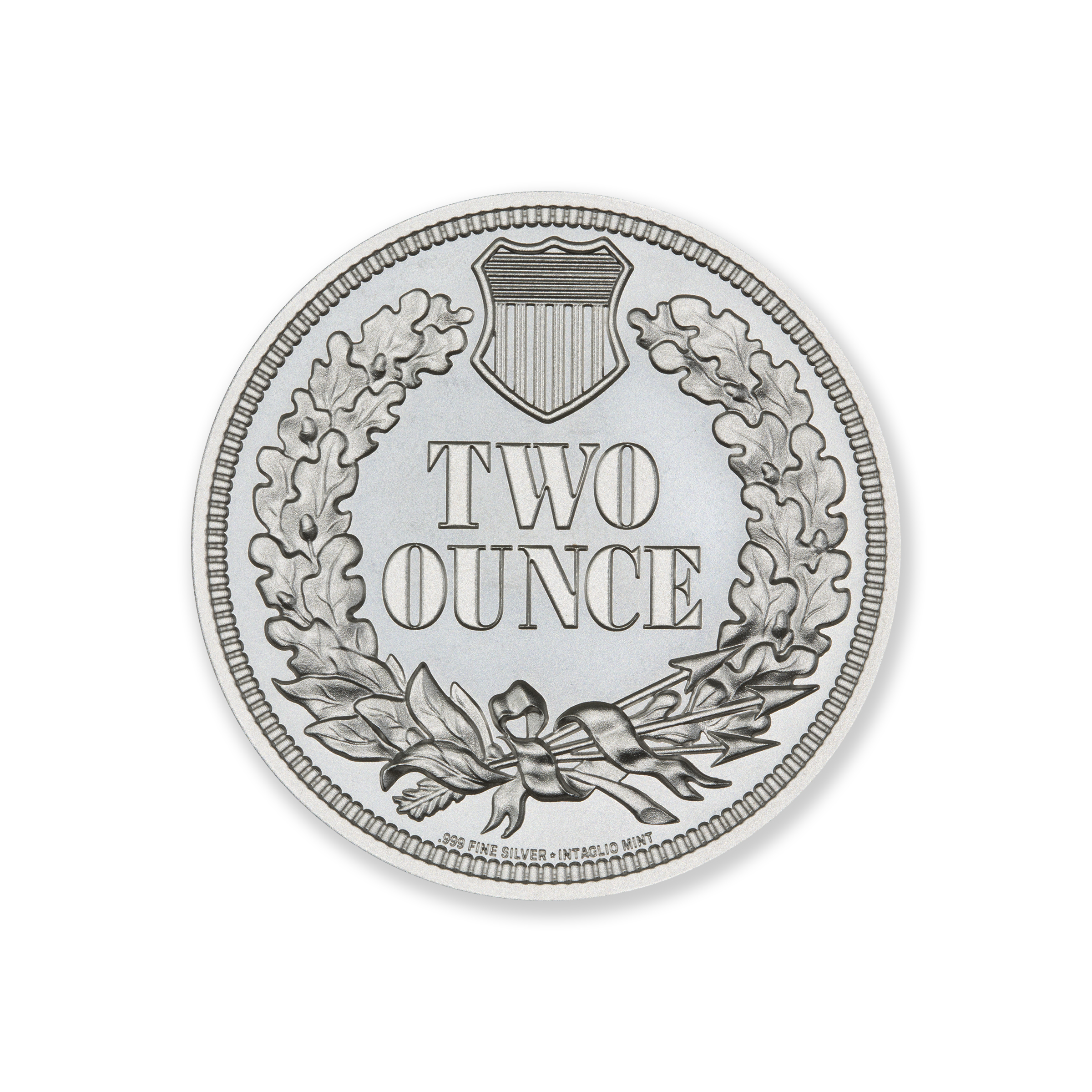 1860 INDIAN CENT TRIBUTE  - 2 TROY OUNCE - 39MM - Image 3