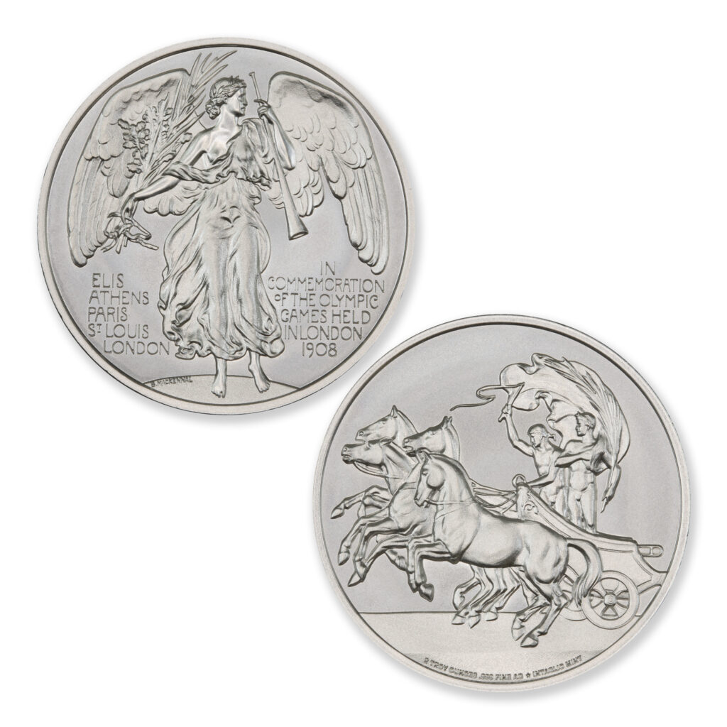 1908 SUMMER OLYMPIC MEDAL TRIBUTE - 2 TROY OUNCE - 39MM