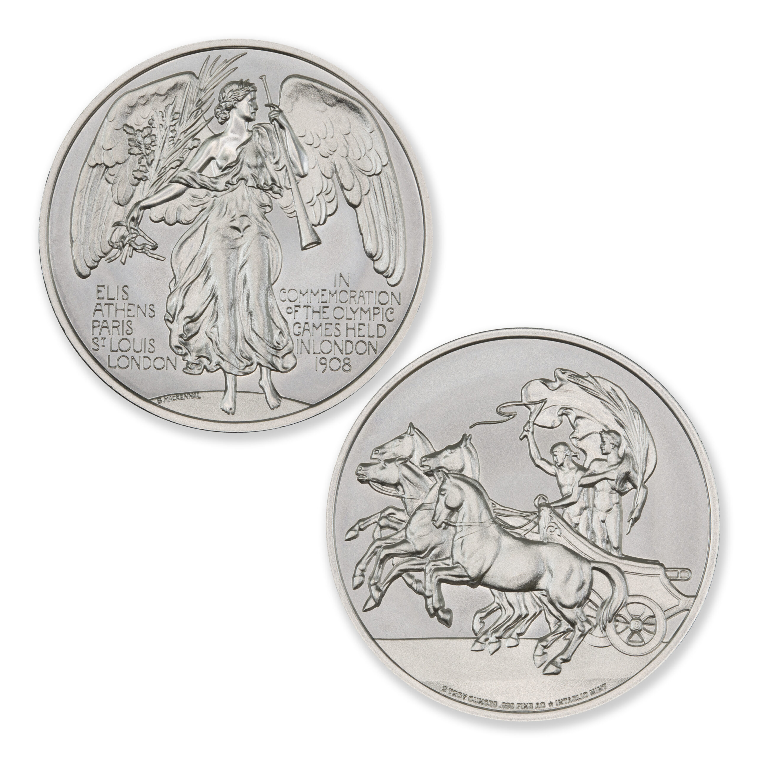 1908 SUMMER OLYMPIC MEDAL TRIBUTE - 2 TROY OUNCE - 39MM - Image 1