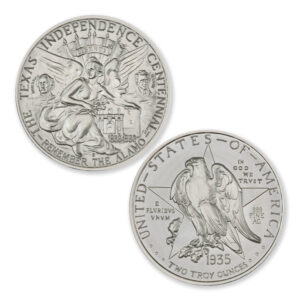 1935 TEXAS CENTENNIAL HALF COMMEMORATIVE TRIBUTE - 2 TROY OUNCE - 39MM