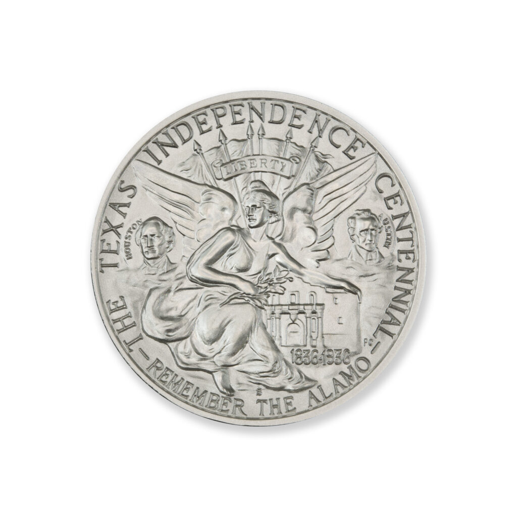 1935 TEXAS CENTENNIAL HALF COMMEMORATIVE TRIBUTE - 2 TROY OUNCE - 39MM