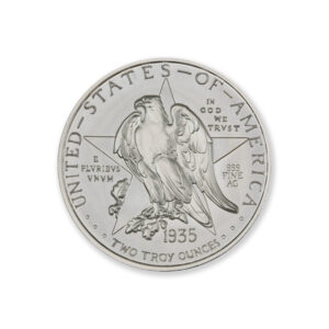 1935 TEXAS CENTENNIAL HALF COMMEMORATIVE TRIBUTE - 2 TROY OUNCE - 39MM