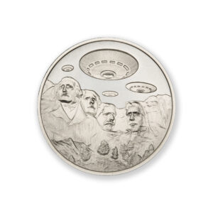 UFOs OVER MOUNT RUSHMORE - 1 TROY OUNCE - 39MM