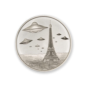 UFOs OVER PARIS - 1 TROY OUNCE - 39MM